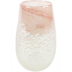 High Vase Ivy Vulcan Pearl Pink transparante roze hoge glazen vaas 14x24 cm